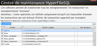 Modifier les fichiers en transactions