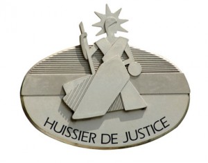 Plaque d'huissier de justice