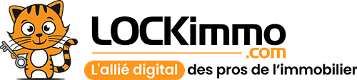 Logo LOCKimmo avec slogan 2023 : l'allié digital des pros de l'immobilier