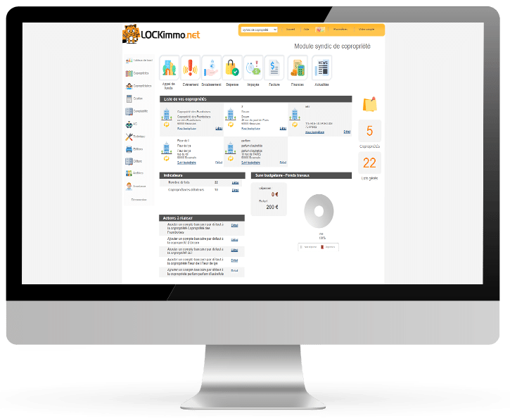 Module syndic de copropriété logiciel LOCKimmo