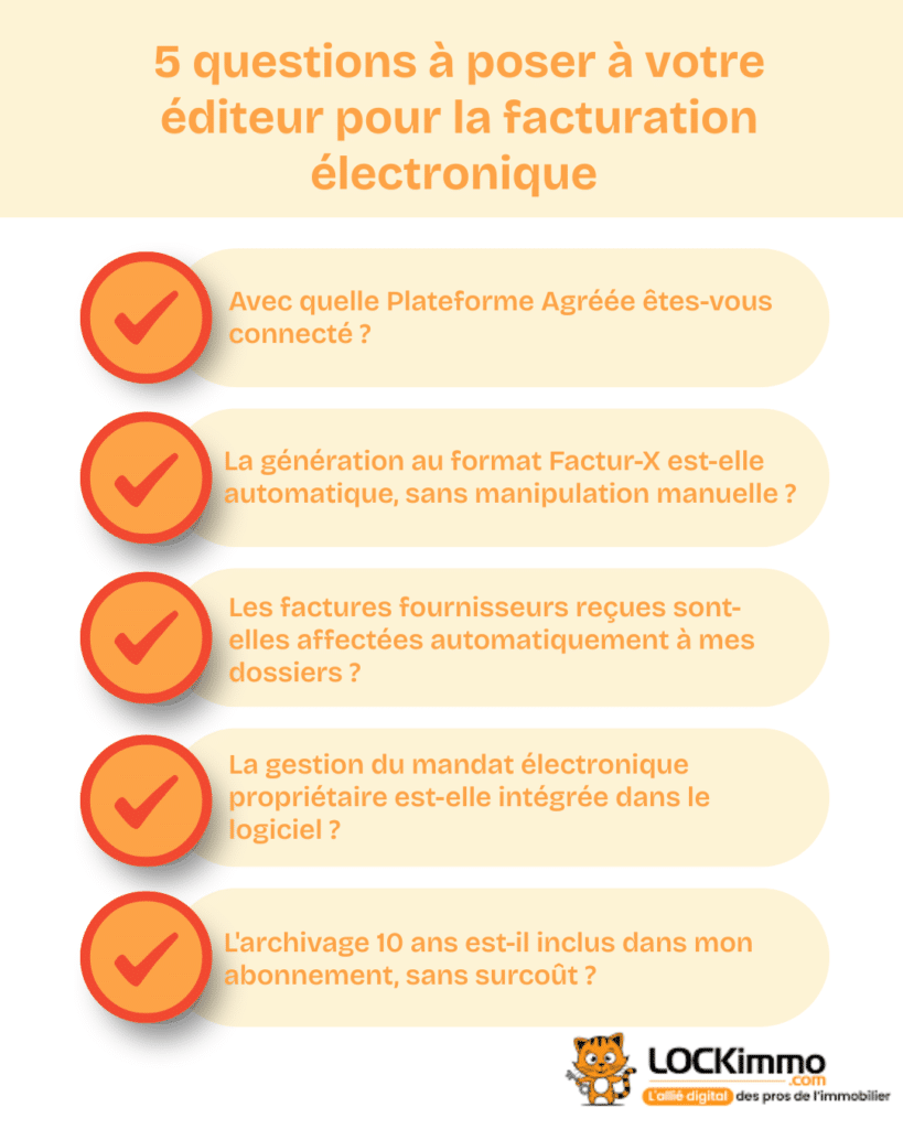 question à poser logiciel immo pret pour la facture électronique