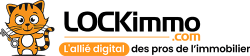 Logo LOCKimmo avec slogan 2023 : l'allié digital des pros de l'immobilier
